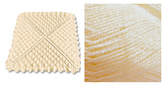 (100% Acrylic) CREAM - Embossed Foliage Reversible Blanket YARN KIT